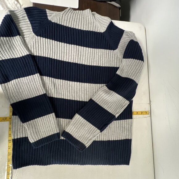 St. Johns Bay Ribbed Sweater Blue Gray Sweater Pullover XL Tall - Picture 6 of 7